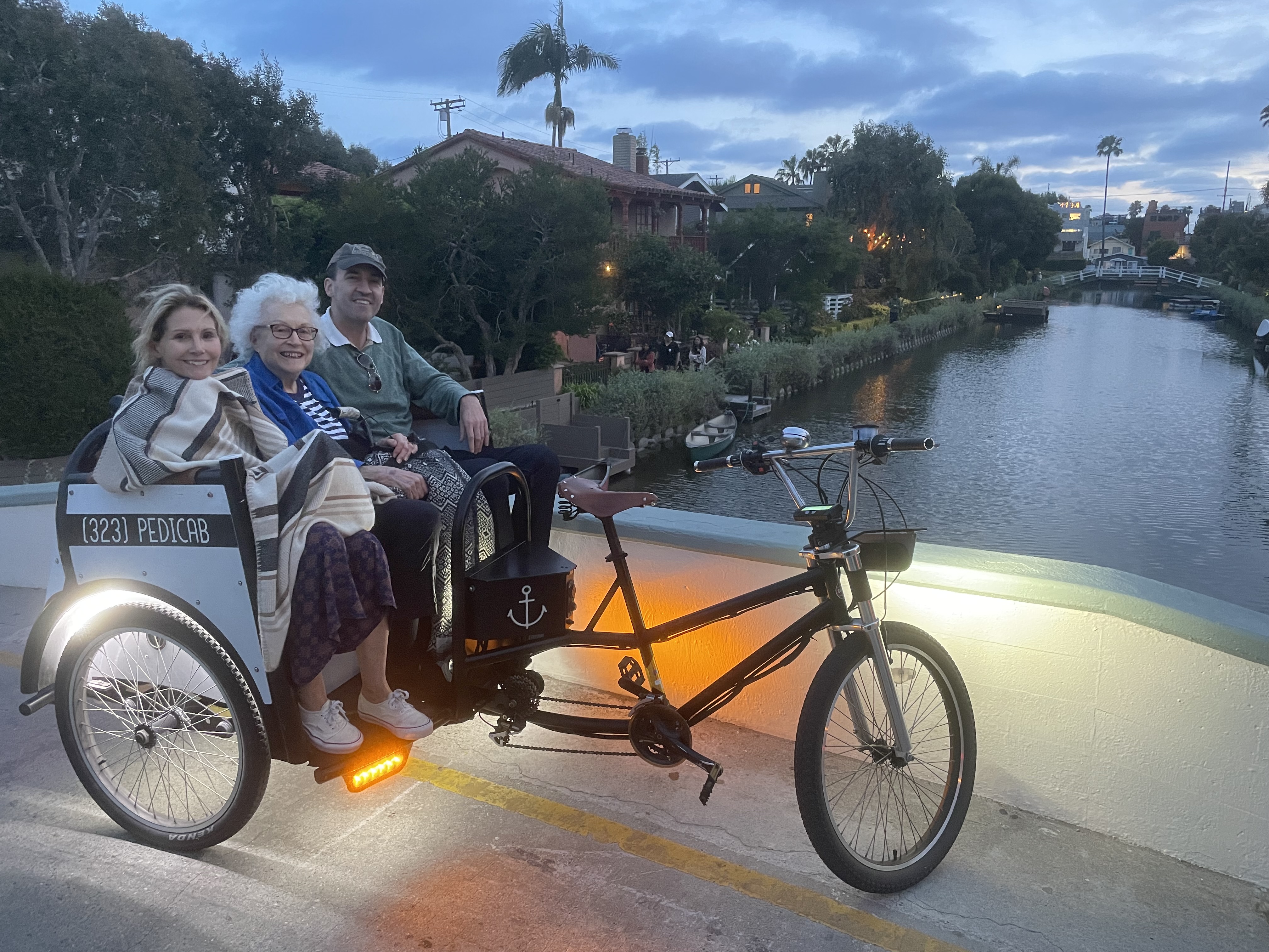 Tracy, Dan, and Louise at the Venice Canals.